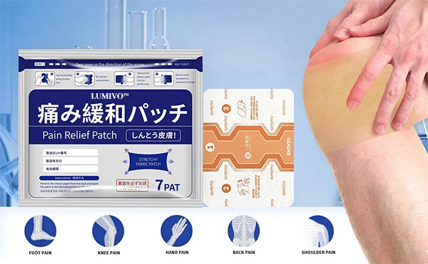 Natural Herbal Pain Relief Patches – Heat Pain Patch for Muscle, Joint, Knee & Back Pain